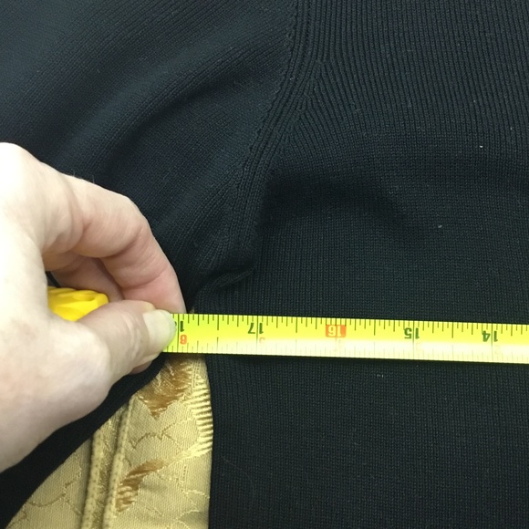 Joseph A. Women’s L Black Pullover Sweater Pink Embroidered 3/4 Sleeve - Picture 8 of 9